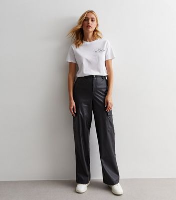 Leather cargo 2024 pants womens