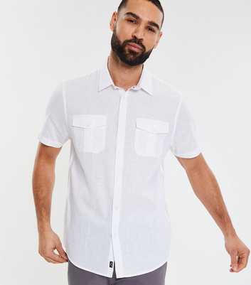 Threadbare White Pocket Short Sleeve Shirt