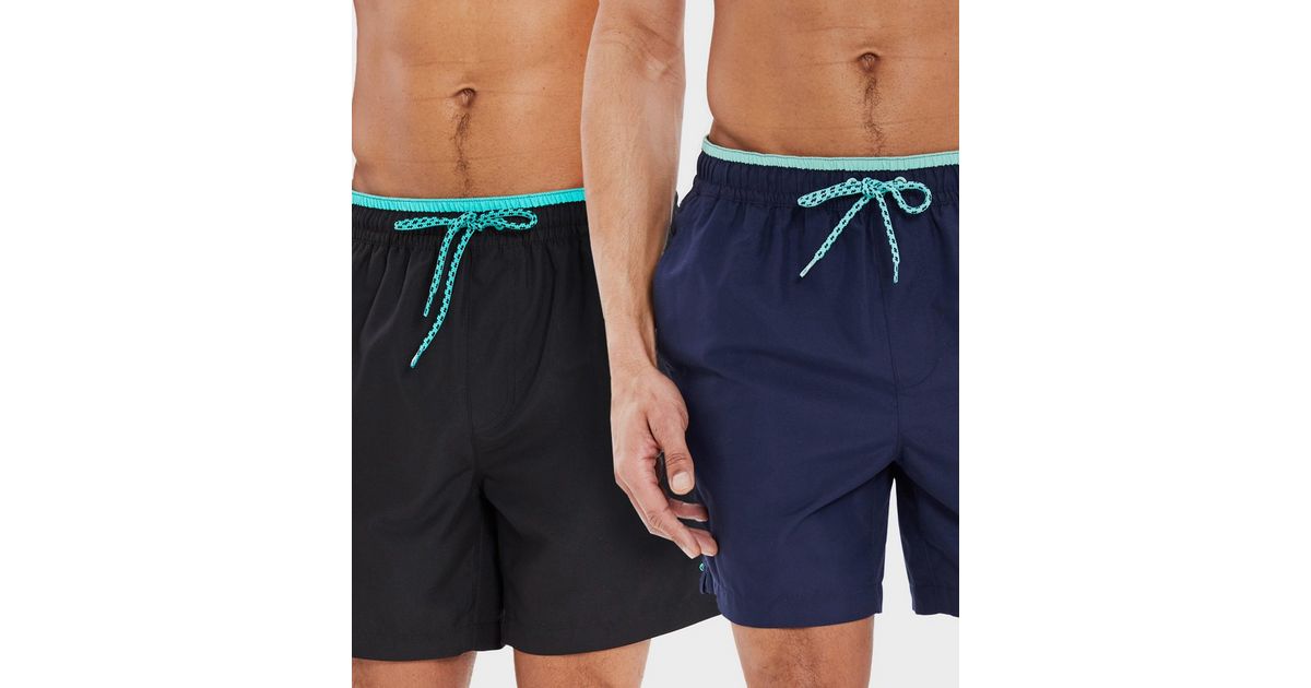 Threadbare 2 Pack Navy Swim Shorts New Look