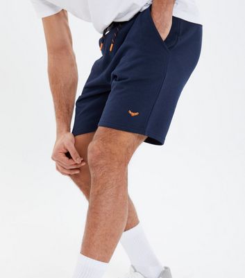 Navy fleece shorts online mens