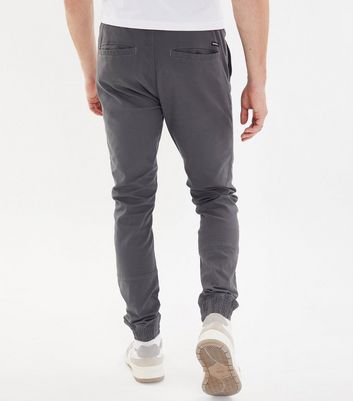 Threadbare Dark Grey Cuffed Joggers New Look