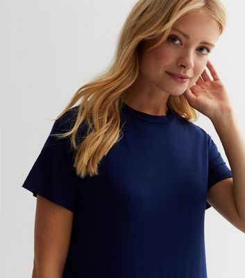 Navy blue clearance tee shirt dress