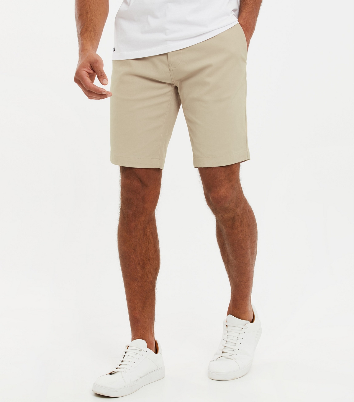 Men's Stone Chino Shorts Threadbare New Look