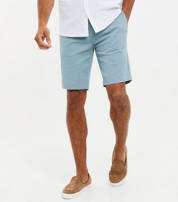 Threadbare Pale Blue Slim Fit Chino Shorts New Look