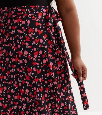 Midi wrap tie outlet skirt