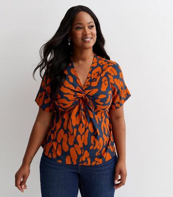 Orange peplum sale top