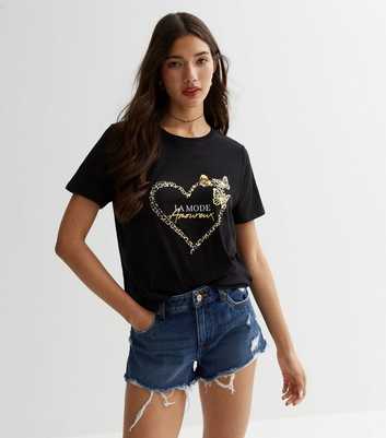 Black A La Mode Graphic Logo T-Shirt