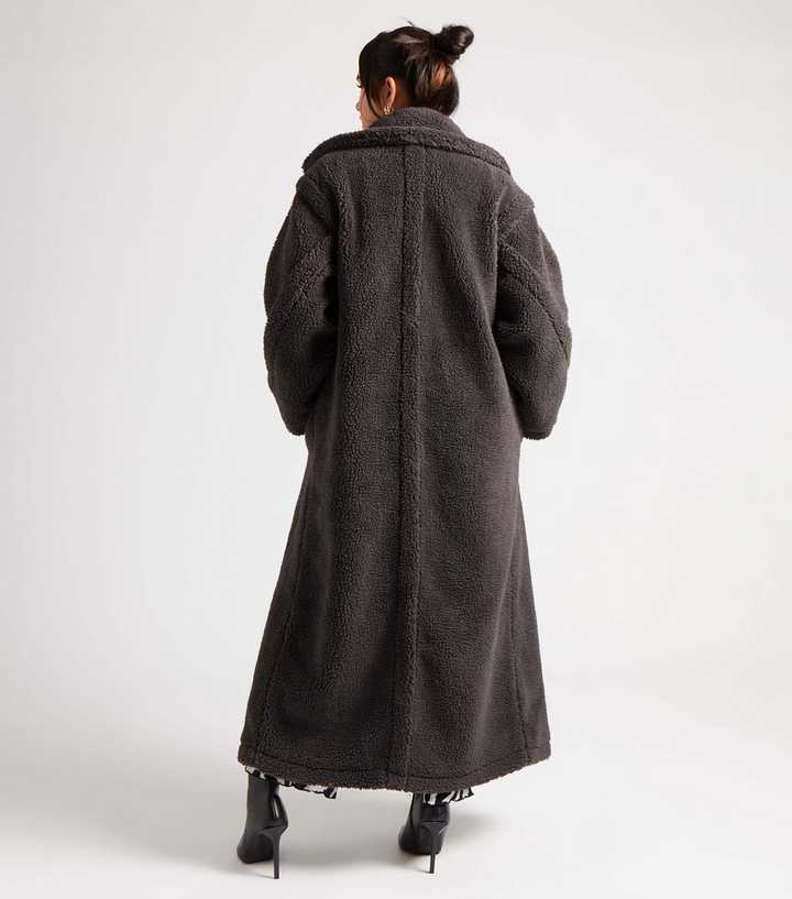 Urban Bliss Grey Teddy Longline Coat