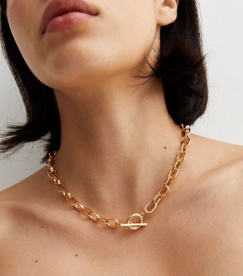 T-Bar Star Necklace Gold