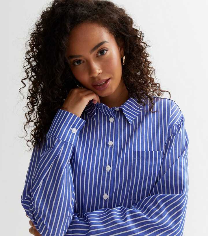 blue striped shirt women