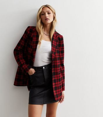 H and outlet m checked blazer