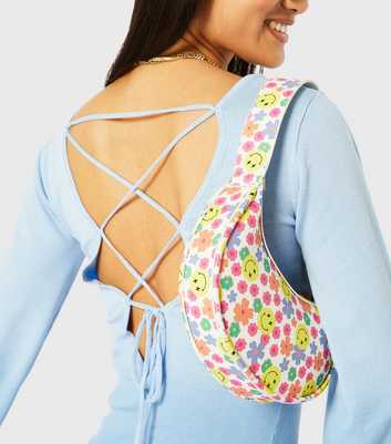 Skinnydip Multicoloured Happy Face Floral Shoulder Bag