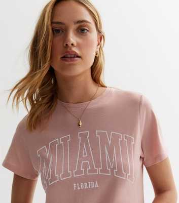 Pink Miami Logo T-Shirt