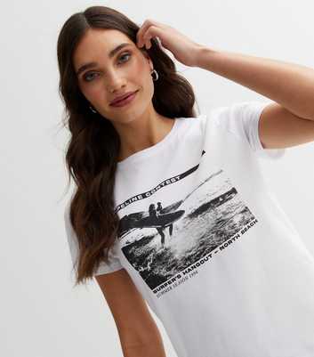 White Photographic Surf Logo T-Shirt