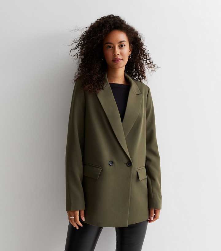Tall Khaki Oversized Blazer