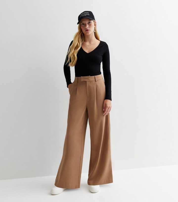 SELONE Palazzo Pants for Women Petite Formal High Waist High Rise Wide Leg  Trendy Casual with Belted Long Pant Solid Color High-waist Loose Pants for  Everyday Wear Running Work Casual Event Blue