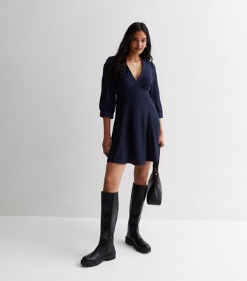 New look navy store boots