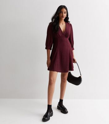 Where can I find a V-neck satin mini dress like this? I'm 5'0 and