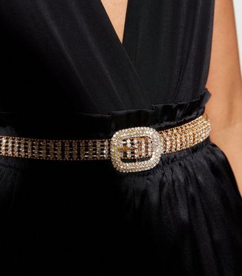 Gold chain sale belt new look