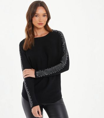 Quiz black jumper sale