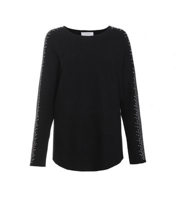 Black jumper with clearance sleeves