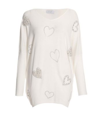 Quiz fur sleeve on sale jumper