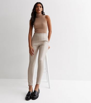 White Faux Leather High Waist Full Length - Freddy.ie