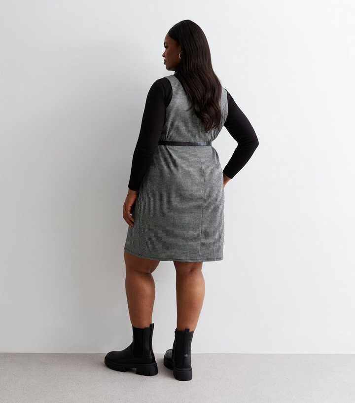 slim fit dress slacks Threadbare Women's Mono Check A-Line Mini Pinafore Dress main image 0