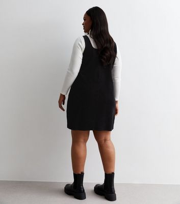 Plus size clearance cord pinafore dress