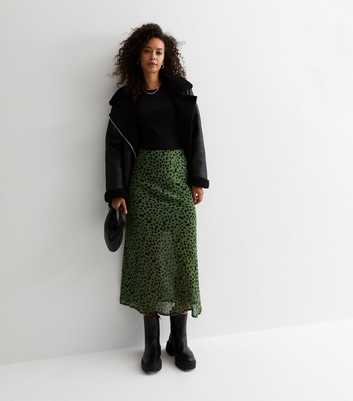 Tall Green Spot Midaxi Skirt
