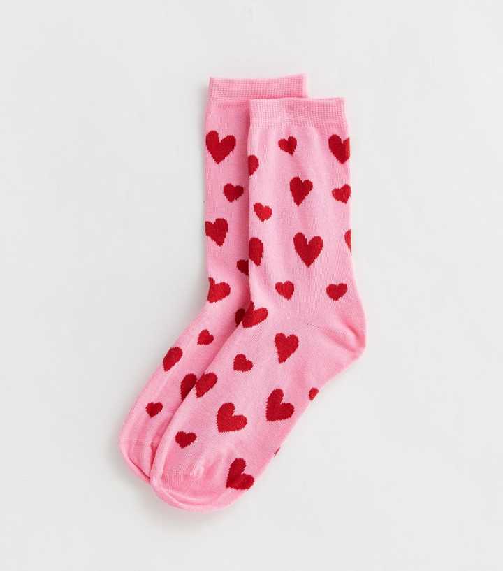 Pink Heart Socks