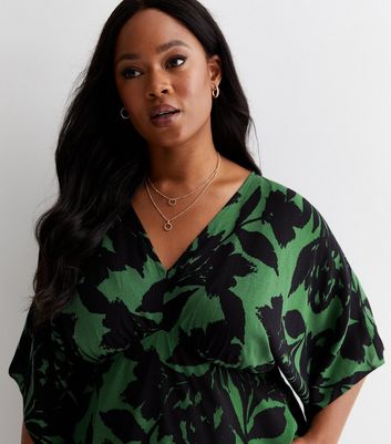 Green kimono best sale wrap top