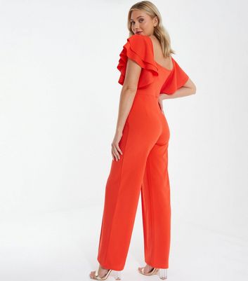 Quiz ruffle sales jumpsuit