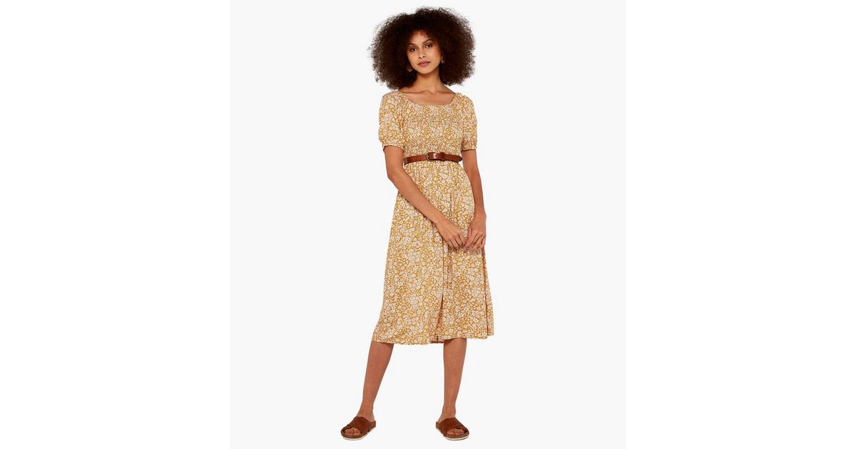 Faye Midi Shirt Dress V2 - Apricot main image 1