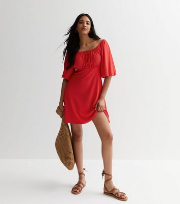 Red bardot store mini dress