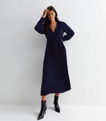 Newlook navy cheap dress