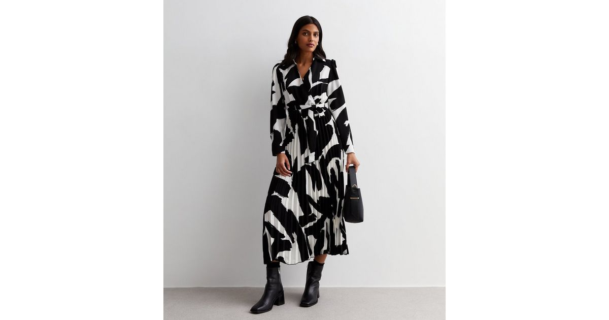 Lana Midaxi Dress - Black/White