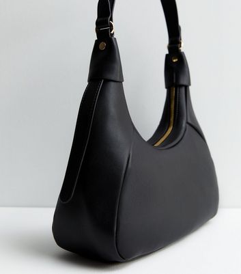 Black Leather-Look Mini Shoulder Bag New Look Vegan