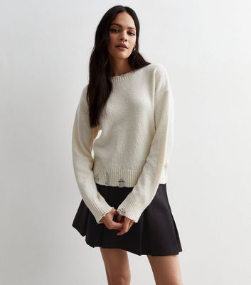 White boucle clearance sweater