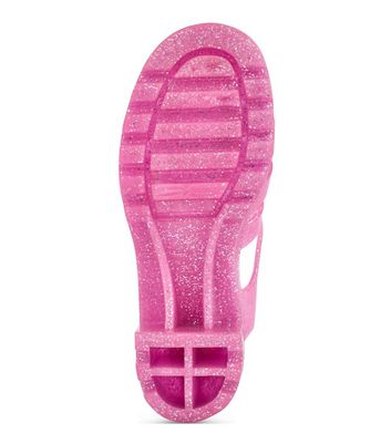 Pink sparkly jelly discount shoes