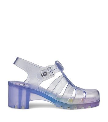 Block heel hotsell jelly sandals