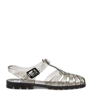 Grey sandals hot sale new look