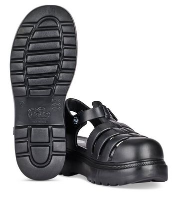 JUJU Black Chunky Jelly Sandals New Look