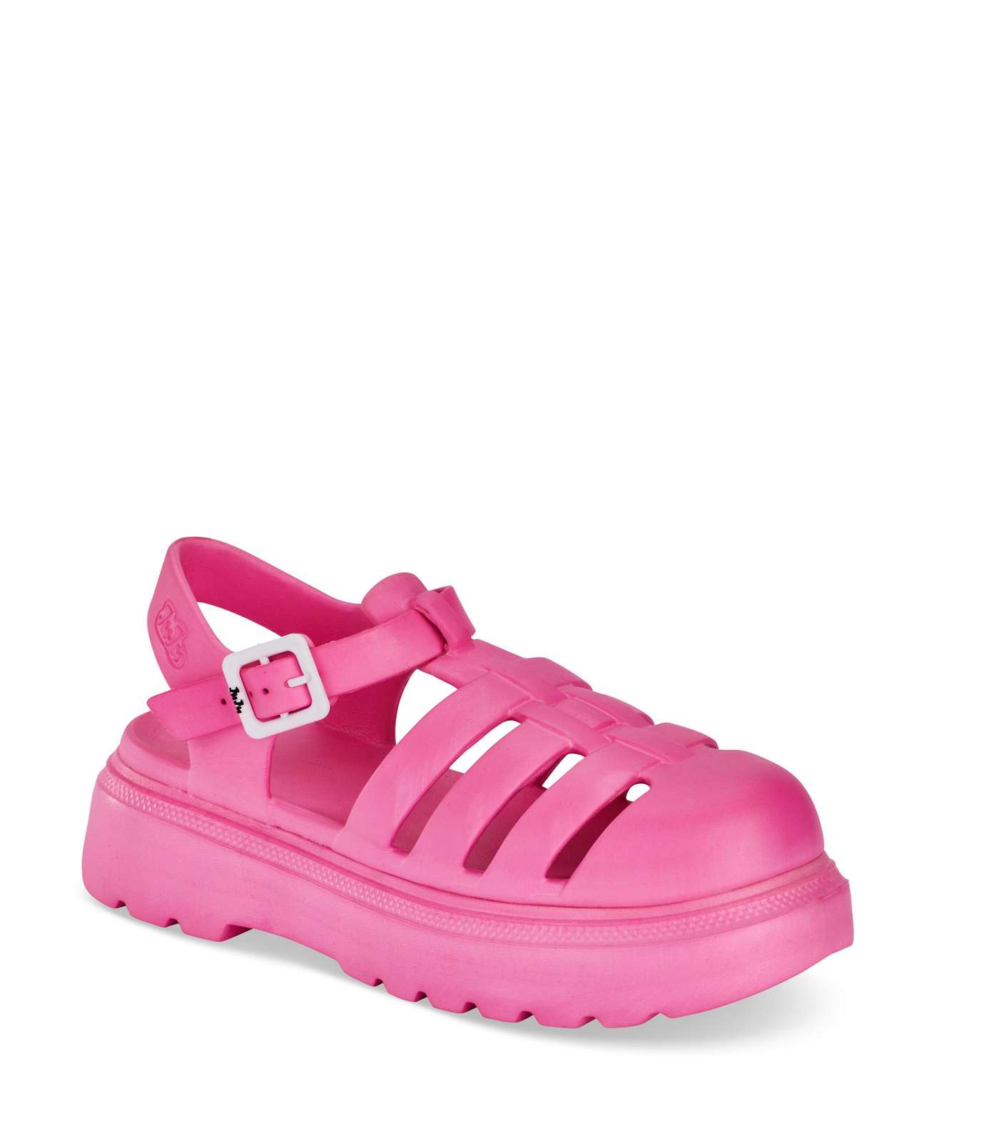 JUJU Pink Chunky Jelly Sandals Image 2