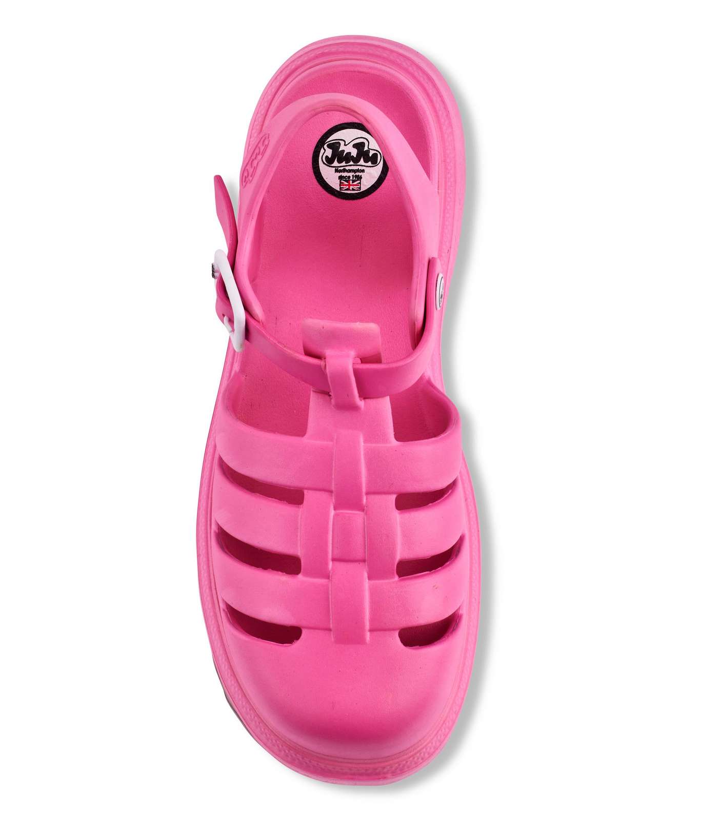 JUJU Pink Chunky Jelly Sandals Image 4