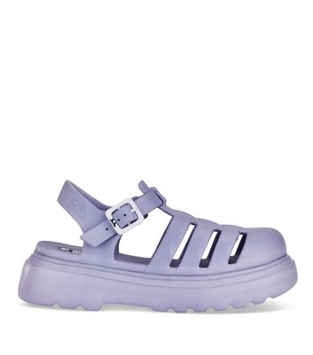 JUJU Lilac Chunky Jelly Sandals New Look