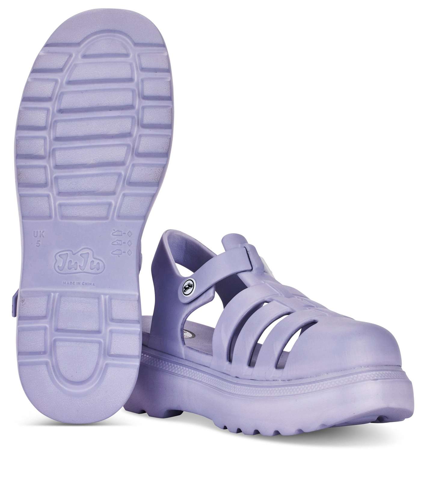 JUJU Lilac Chunky Jelly Sandals Image 3
