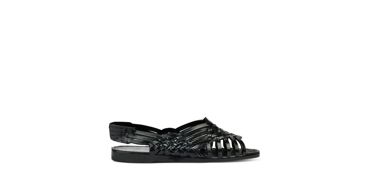 Juju Black Jelly Sandals New Look