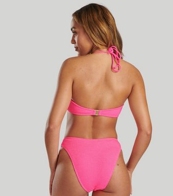 Neon pink cheap bandeau bikini