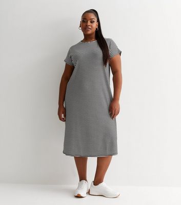 Striped shirt hotsell dress plus size